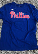 Philadelphia Phillies Nike Wordmark T Shirt - Blue