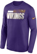 Minnesota Vikings Nike Sideline Logo Legend T-Shirt - Purple