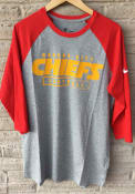 Kansas City Chiefs Nike Wordmark Football Raglan Fashion T Shirt - Grey