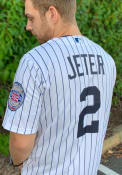 Derek Jeter New York Yankees Nike HOF Patch Replica - White