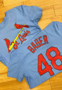 Harrison Bader St Louis Cardinals Nike Name And Number T-Shirt - Light Blue