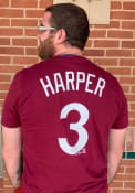 Bryce Harper Philadelphia Phillies Nike Name And Number T-Shirt - Maroon