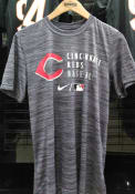 Cincinnati Reds Nike AC Logo Stack T Shirt - Black