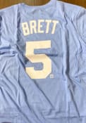 George Brett Kansas City Royals Nike Name And Number T-Shirt - Light Blue