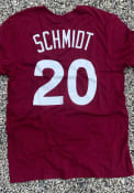 Mike Schmidt Philadelphia Phillies Nike Name And Number T-Shirt - Maroon