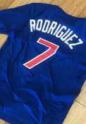 Ivan Rodriguez Texas Rangers Nike Name And Number T-Shirt - Blue