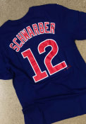 Kyle Schwarber Chicago Cubs Nike Name And Number T-Shirt - Blue