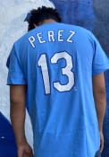 Salvador Perez Kansas City Royals Nike Name And Number T-Shirt - Light Blue