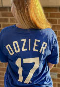 Hunter Dozier Kansas City Royals Nike Name Number T-Shirt - Blue