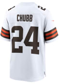 Nick Chubb Cleveland Browns Nike Road Game Football Jersey - White