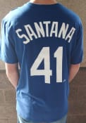 Carlos Santana Kansas City Royals Nike Name and Number T-Shirt - Blue