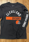 Cleveland Browns Nike Team Name Color Bar T Shirt - Grey