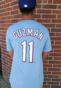Ronald Guzman Texas Rangers Nike Name And Number T-Shirt - Light Blue