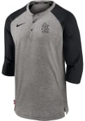 St Louis Cardinals Nike Dry Top Flux Fashion T Shirt - Charcoal