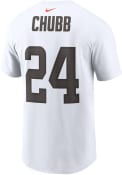 Nick Chubb Cleveland Browns Nike Name Number T-Shirt - White