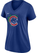 Chicago Cubs Womens Nike Local T-Shirt - Blue