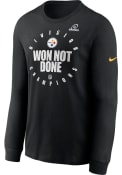 Pittsburgh Steelers Nike 2020 AFC North Division Champs T Shirt - Black