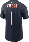 Justin Fields Chicago Bears Nike Name Number T-Shirt - Navy Blue