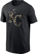 Kansas City Royals Nike Camo Logo T Shirt - Black