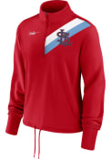 St Louis Cardinals Womens Nike Rewind 1/4 Zip Pullover - Red