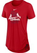 St Louis Cardinals Womens Nike Cinch T-Shirt - Red