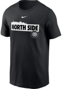 Chicago Cubs Nike Refresh Local Nickname Skyline T Shirt - Black