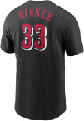 Jesse Winker Cincinnati Reds Nike Name Number T-Shirt - Black