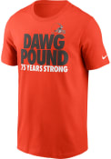 Cleveland Browns Nike 75th Anniversary Dawg Pound T Shirt - Orange