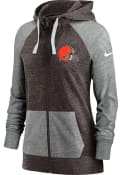 Cleveland Browns Womens Nike Vintage Full Zip Jacket - Grey