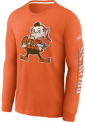 Cleveland Browns Nike REWIND TEAM LOGO Fashion T Shirt - Orange