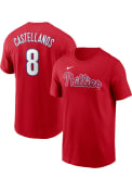 Nick Castellanos Philadelphia Phillies Nike Name And Number T-Shirt - Red