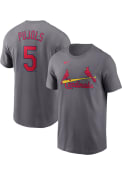 Albert Pujols St Louis Cardinals Nike Name And Number T-Shirt - Charcoal