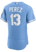 Salvador Perez Kansas City Royals Nike Alternate Authentic - Light Blue