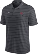 Cincinnati Reds Nike AC SS STRIPED POLO Polo Shirt - Black