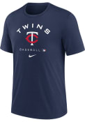 Minnesota Twins Nike DRI-BLEND EARLY WORK Fashion T Shirt - Navy Blue