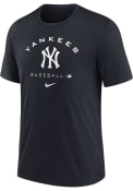 New York Yankees Nike DRI-BLEND EARLY WORK Fashion T Shirt - Navy Blue