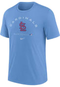 St Louis Cardinals Nike DRI-BLEND EARLY WORK Fashion T Shirt - Light Blue