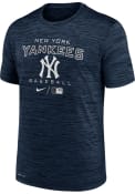 New York Yankees Nike LEGEND PRACTICE VELOCITY T Shirt - Navy Blue