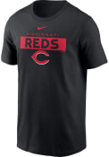 Cincinnati Reds Nike TEAM ISSUE T Shirt - Black