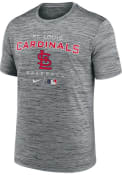 St Louis Cardinals Nike LEGEND PRACTICE VELOCITY T Shirt - Charcoal