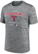 Texas Rangers Nike LEGEND PRACTICE VELOCITY T Shirt - Charcoal