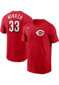 Jesse Winker Cincinnati Reds Nike Name Number T-Shirt - Red