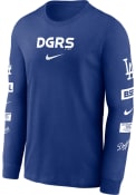 Los Angeles Dodgers Nike DOUBLE HEADER Fashion T Shirt - Blue