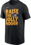 Pittsburgh Pirates Nike Local Jolly Roger Flag T Shirt - Black