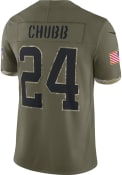 Nick Chubb Cleveland Browns Nike SALUTE TO SERVICE Limited Football Jersey - Olive