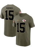 Patrick Mahomes Kansas City Chiefs Nike SALUTE TO SERVICE T-Shirt - Olive