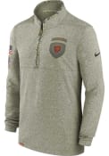 Chicago Bears Nike SALUTE TO SERVICE 1/4 Zip Pullover - Olive