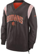 Cleveland Browns Nike SIDELINE WIND SHIRT Pullover Jackets - Brown