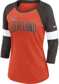Cleveland Browns Womens Nike Football Pride T-Shirt - Orange