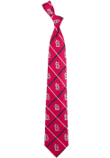St Louis Cardinals Silver Line Tie - Red